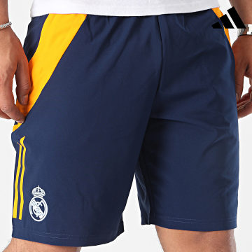 Adidas Performance - Real IT5110 Pantalones cortos a rayas azul marino y naranja