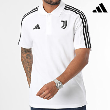 Adidas Sportswear - Polo Manches Courtes A Bandes Juventus IT3785 Blanc