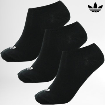 Adidas Originals - Lot De 3 Paires De Chaussettes Invisibles Trefoil Liner S20274 Noir