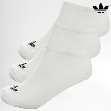 Adidas Originals - Lot De 3 Paires De Chaussettes Invisibles Trefoil Liner S20273 Blanc