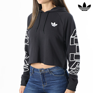 Adidas Originals - Sudadera con capucha para mujer H15775 Negro