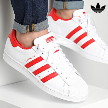 Adidas Originals - Sneakers Superstar GZ3741 Cloud White Vivid Red