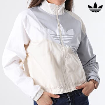 Adidas Originals - Veste Zippée Femme HC7054 Beige Gris