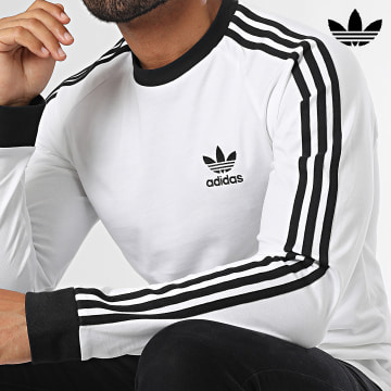 Adidas Originals - Maglietta a maniche lunghe a 3 strisce IA4879 Bianco