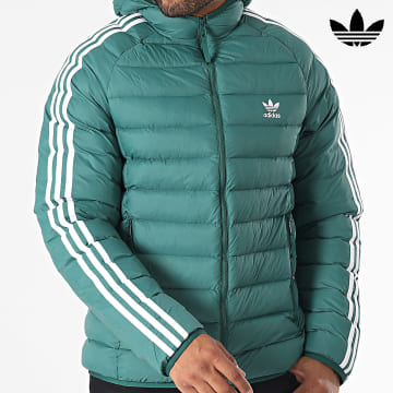 Adidas Originals - Cappotto Padpuff Stripe IL2569 Verde