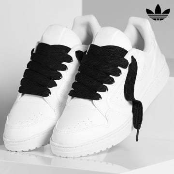 Adidas Originals - Baskets NY 90 Cloud White Core Black x Superlaced Gros Lacet Noir