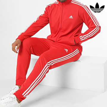 Adidas Originals - Ensemble De Survetement A Bandes 3 Stripes IJ6056 Rouge
