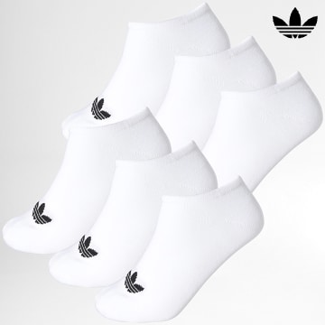 Adidas Originals - Lot De 6 Paires De Chaussettes Trefoil Liner IJ5623 Blanc