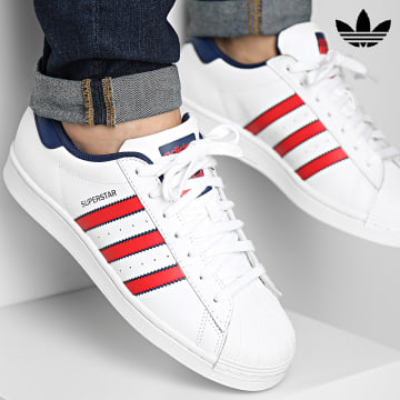 Adidas Originals - Sneakers Superstar IG4318 Calzature Bianco Migliore Scarlatto Blu Scuro