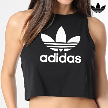 Adidas Originals - Camiseta de tirantes Trefoil de mujer IU0067 Negro