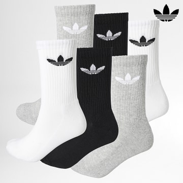 Adidas Originals - Confezione da 6 paia di calzini IJ5620 nero bianco grigio erica