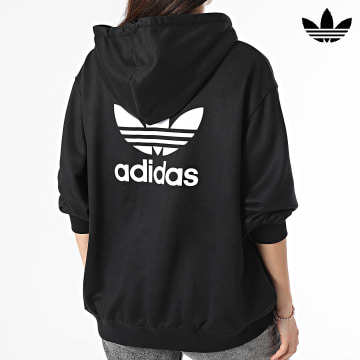 Adidas Originals - Sudadera con capucha Trefoil para mujer IU2409 Negro