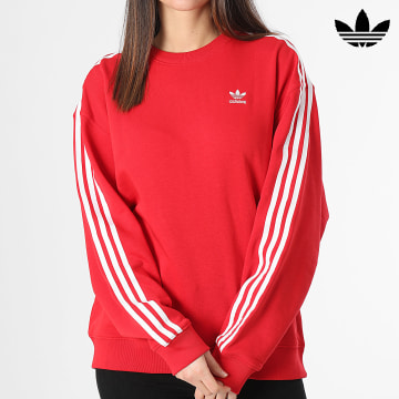 Adidas Originals - Sudadera de cuello redondo para mujer IN8487 Rojo
