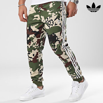 Adidas Originals - Pantalon Jogging A Bandes Camo SSTR IS0254 Vert Kaki Beige Camouflage