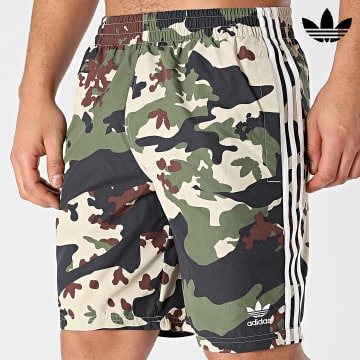 Adidas Originals - Short Jogging Camo IT8646 Vert Kaki Beige Camouflage