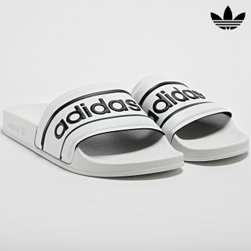 Adidas Originals - Zapatillas Adilette ID5799 Blanco Negro