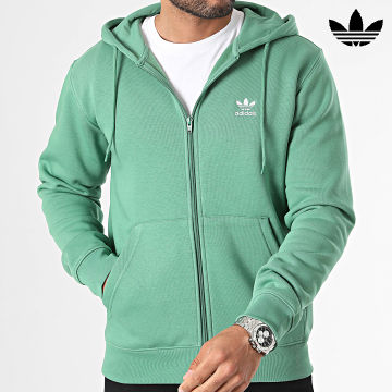 Adidas Originals - Sweat Zippé Capuche Essential IR7841 Vert