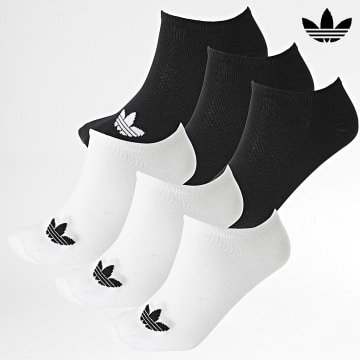 Adidas Originals - Confezione da 6 paia di calzini invisibili Trefoil Liner S20273 S20274 Bianco Nero