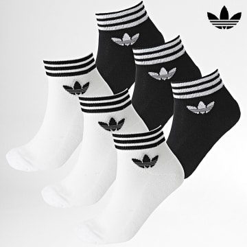 Adidas Originals - Lot De 6 Paires De Chaussettes EE1151 EE1152 Blanc Noir