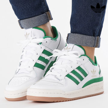 Adidas Originals - Baskets Femme Forum Low CL J IH0223 Footwear White Green Cloud White