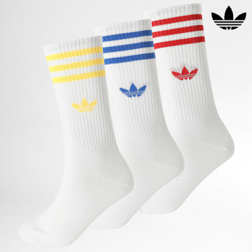 Adidas Originals - 3 pares de calcetines altos IX7504 Blanco