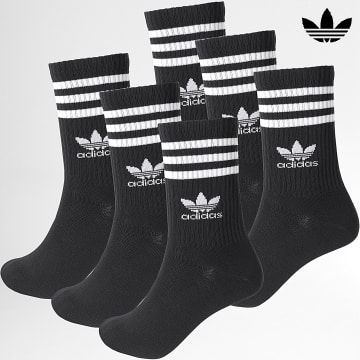 Adidas Originals - Lote de 6 Pares de Calcetines de 3 Tiras JE1829 Negro