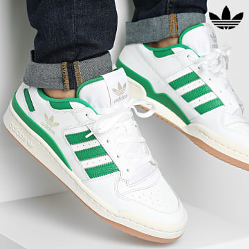 Adidas Originals - Baskets Forum Low IH7820 Footwear White Green Cloudy White