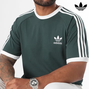 Adidas Originals - Tee Shirt A Bandes 3 Stripes IY8720 Vert Foncé