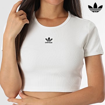 Adidas Originals - Tee Shirt Femme Ess Rib IY9666 Blanc