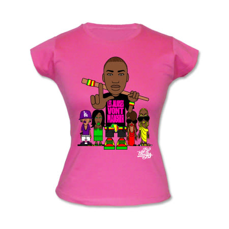 Mokobé du 113 - Tee Shirt Moulant Femme Lil'Thugs Rose Mokobe Les Jalouses