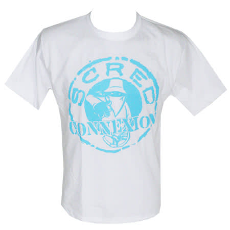 Scred Connexion Tee Shirt Scred Connexion Blanc Logo Bleu Ryses