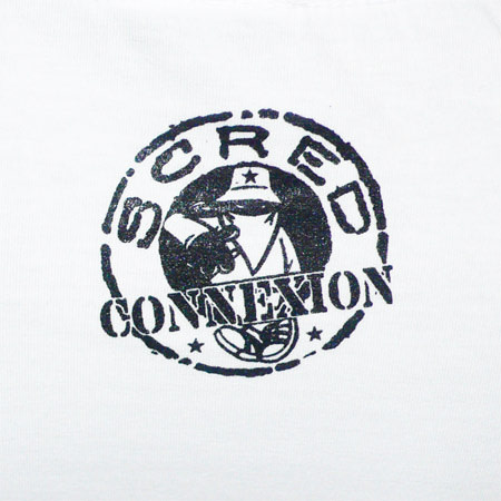 Scred Connexion - Tee Shirt Scred Connexion Blanc Logo Noir