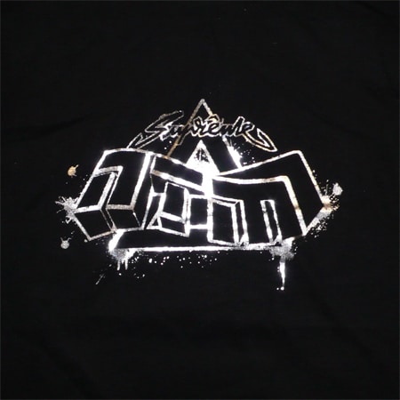 Suprême NTM - T-Shirt Supreme NTM Noir Old School Mylar Argent