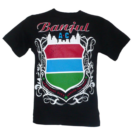 Classic Series - Tee shirt Africaine City Noir Banjul Blazon