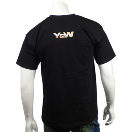 Y et W - Tee Shirt Zone Sensible Noir Logo Or