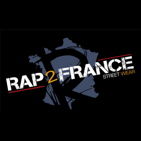 Rap2France - Tee Shirt Rap2France Noir Classic Logo typo jaune