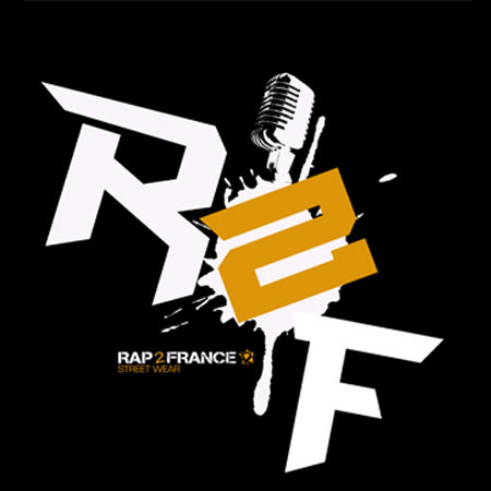 Rap2France - Tee Shirt Rap2France Noir micro typo jaune