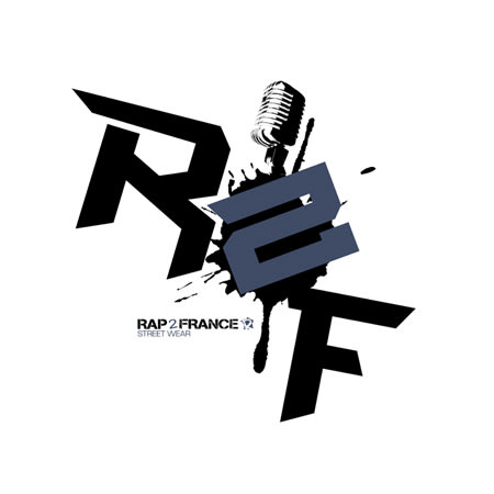 Rap2France - Tee Shirt Rap2France Blanc micro typo bleue