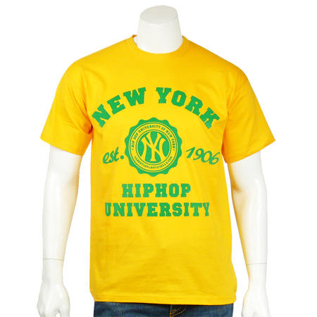 Hip Hop University - Tee Shirt Hip Hop University New York jaune logo vert