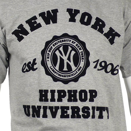 Hip Hop University - Tee Shirt Hip Hop University New York gris logo noir