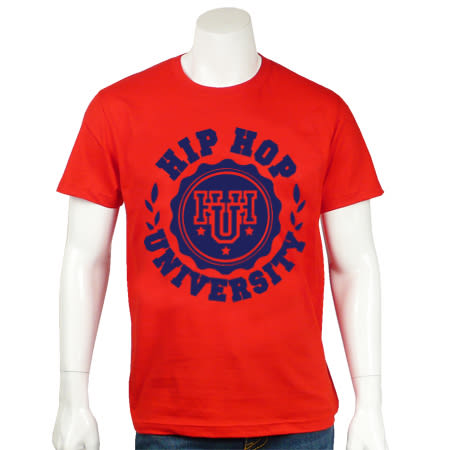 Hip Hop University - Tee Shirt Hip Hop University Classic rouge logo bleu