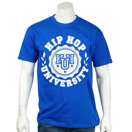 Hip Hop University - Tee Shirt Hip Hop University Classic bleu logo blanc