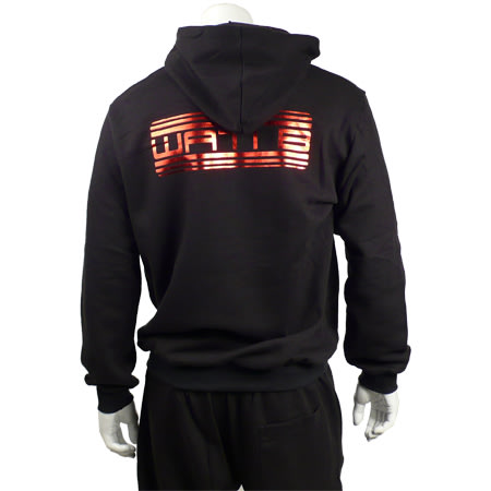Ensemble Jogging Wati B Coton Noir Logo Rouge Bas Bord Cote Noir