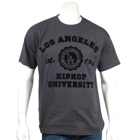 Hip Hop University - Tee Shirt Hip Hop University Los Angeles anthracite logo noir
