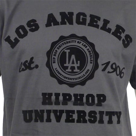 Hip Hop University - Tee Shirt Hip Hop University Los Angeles anthracite logo noir