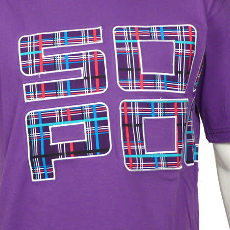 South Pole - Tee Shirt South Pole Logo Madras Brode Violet