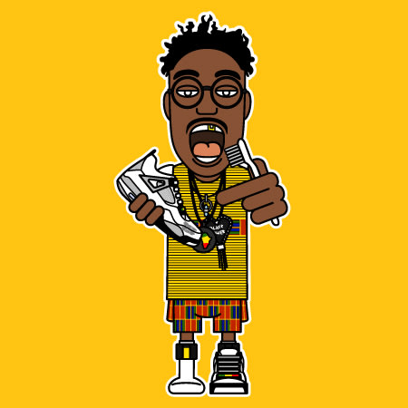 Lil Thugs - Tee Shirt Lil'Thugs Jaune Lil'Baskets