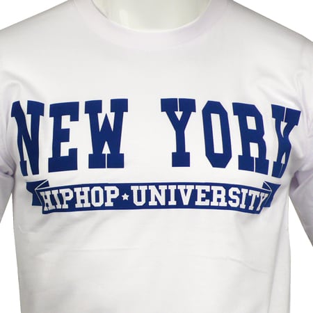 Hip Hop University - Tee Shirt Hip Hop University Blanc Flag