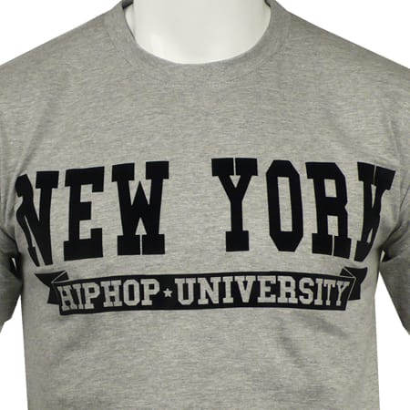 Hip Hop University - Tee Shirt Hip Hop University Gris Chine Flag