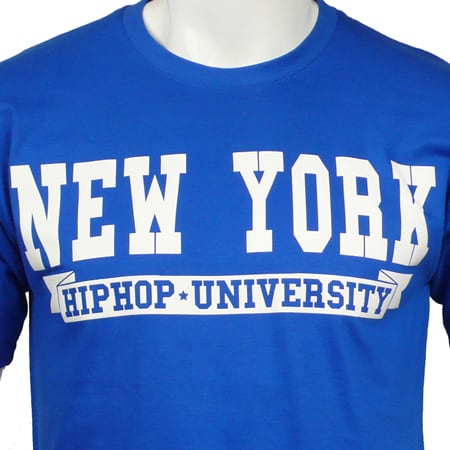 Hip Hop University - Tee Shirt Hip Hop University Bleu Roi Flag